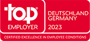 Top employer Germany 2023 – Certified excellence in employee conditions (logo)